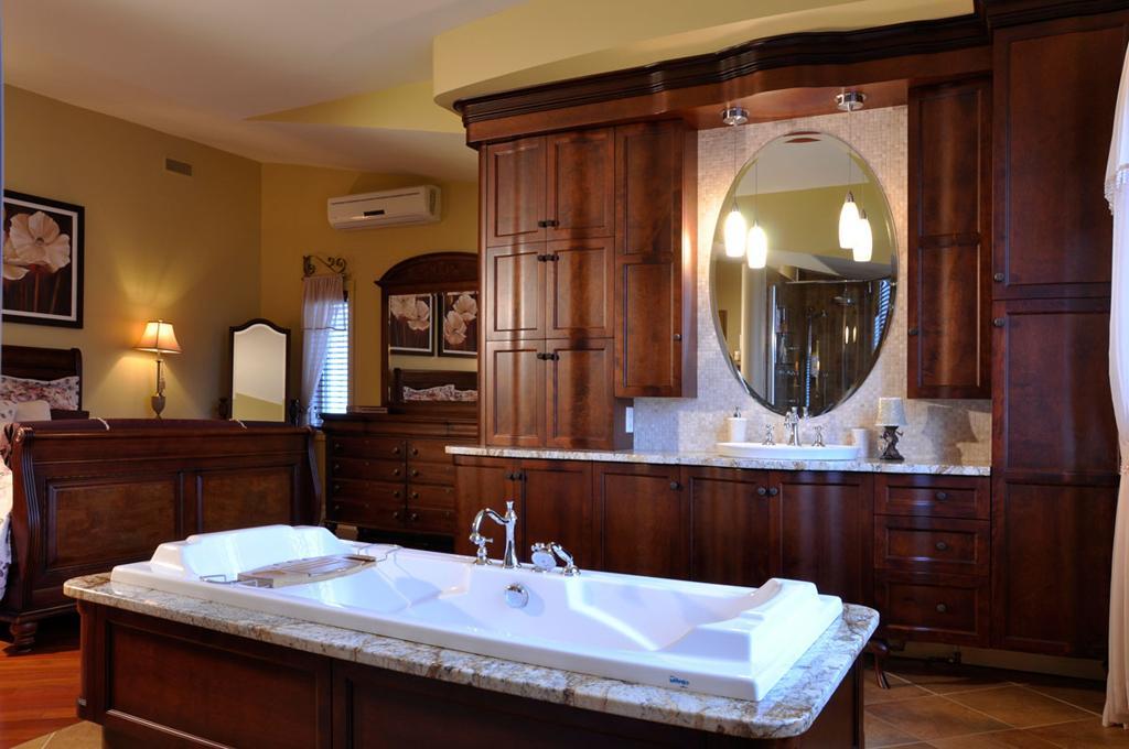 Vanité de salle de bain luxueuse sur mesure — Menuiserie Lucas